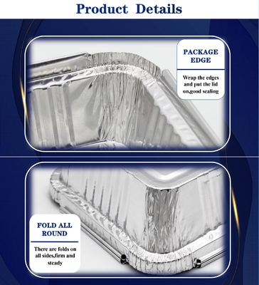 Ứng dụng cá nhân tái chế bao bì thực phẩm dùng một lần Thùng chứa nhôm Tin Foil Đồ ăn uống Thùng đựng nhôm