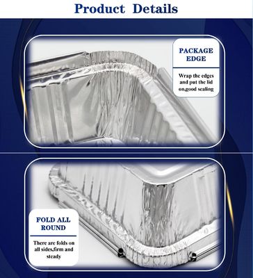 Khối ăn trưa và thùng chứa thực phẩm bằng nhựa nhôm chống nhiệt thân thiện với môi trường có thể tùy chỉnh để đóng gói thực phẩm