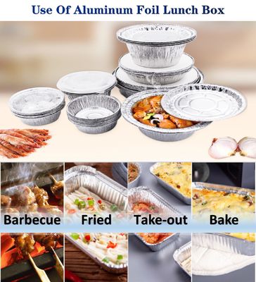 Hộp cơm lá nhôm chịu nhiệt thân thiện với môi trường và hợp vệ sinh để đóng gói thực phẩm