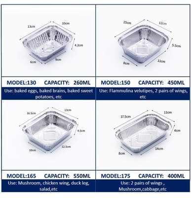 Sản xuất bởi chính chúng tôi và chất lượng tốt Quảng trường nhôm giấy dùng một lần hộp ăn trưa chống nhiệt độ cao