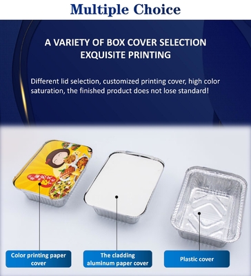 Hàng hóa chất lượng cao bán buôn tùy chỉnh tái chế bao bì thực phẩm dùng một lần thùng nhôm đĩa giấy thạch cao phục vụ ăn uống thùng nhôm