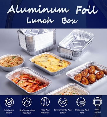 Hàng hóa chất lượng cao bán buôn tùy chỉnh tái chế bao bì thực phẩm dùng một lần thùng nhôm đĩa giấy thạch cao phục vụ ăn uống thùng nhôm