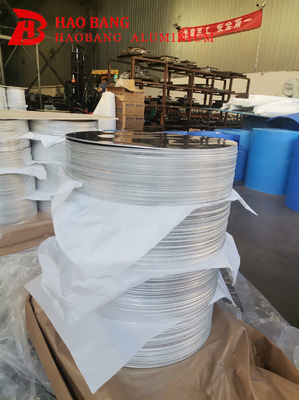 Cốc nấu ăn 1100 nhôm vòng trống mài đánh bóng kết thúc 3mm Độ dày cán nóng đĩa nhôm cho đồ dùng nhà bếp