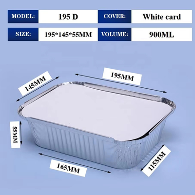 Một lần sử dụng hộp đồ ăn trưa nhôm nhôm nướng nướng nướng với cá nướng nướng nướng nướng nướng