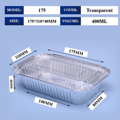 Food-Grade Aluminum Foil Lunch Box with 3 Lid Options