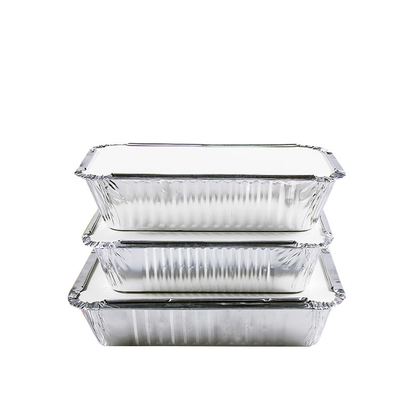 Nhà sản xuất tùy chỉnh dùng một lần loại thực phẩm nhựa nhôm hộp đồ ăn trưa với vỏ 410ml 150 * 120 * 55mm